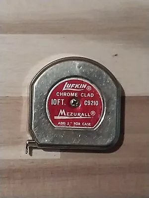 Vintage Lufkin Mezurall 10 FT Chrome Clad C9210 Pocket Tape Measure • $13.95