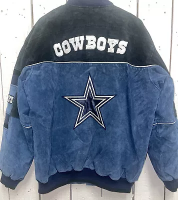 Vintage Dallas Cowboys Varsity Coat Suede Leather NFL Size MD  • $99.99