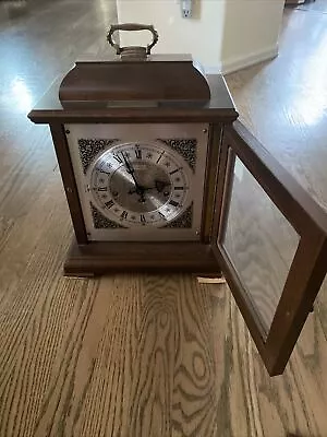 Hamilton Mantel Chime Clock -Dark Walnut Westminster Chimes- Quarter Hour Strike • $60