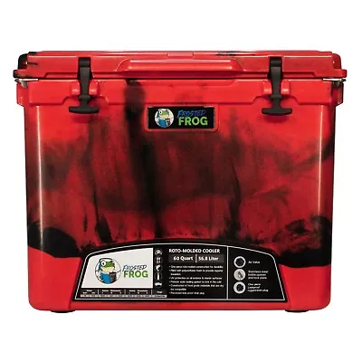 Frosted Frog Towable Red Camo 60 Quart Heavy Duty Cooler  With Wheels • $349.99