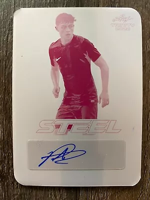 Pedri #TSA-P2 Printing Plate 2022 Leaf Trinity Soccer Barcelona Magenta 1/1 Auto • $4.25