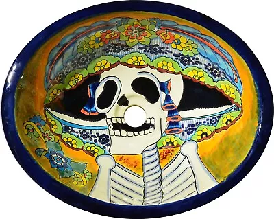 17  X 14  Talavera Ceramic Mexican Bathroom Sink Handmade Folk Art # 206 • $142.99