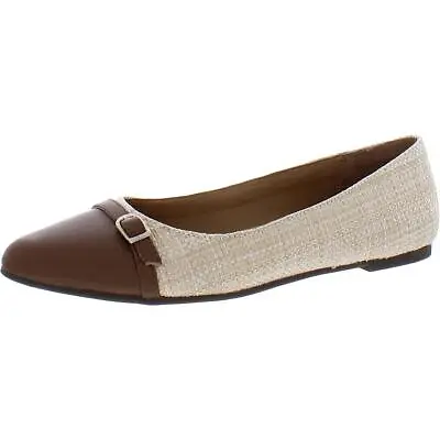 Me Too Womens Aynslee 12 Faux Leather Toe Cap Woven Loafers Shoes BHFO 6249 • $24.99