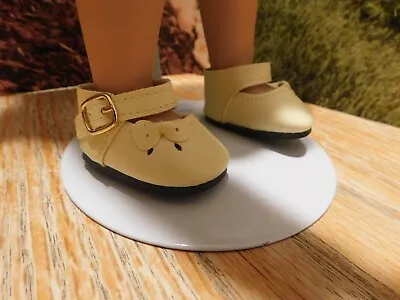 Yellow Shoes With Corner Bow-that Fit 14.5  Dolls Such As Wellie Wishers - #1401 • $6