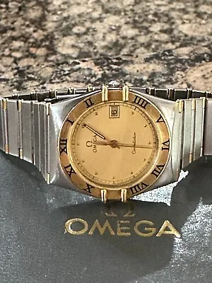 Omega Vintage Constellation Quartz Two Tone Watch 32 Half Bar 396.1080 W/Box • $750