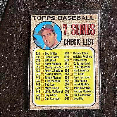 1968 Topps - High # 539 Is Maj. L. Rookies #518 Clete Boyer • $3