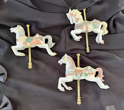 Vintage  Replacement Carousel Horses With Brass Sticks Ready For A Base. • $16.50