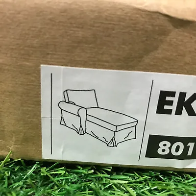 Ikea Seat Cover Set For Ektorp Chaise Sofa With Beige 801.196.13 12096 • £80