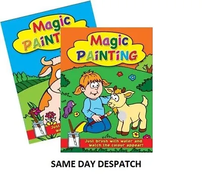 2 X A4 Magic Painting Colouring Art Books For Children No Mess Use Water Brush • £3.59