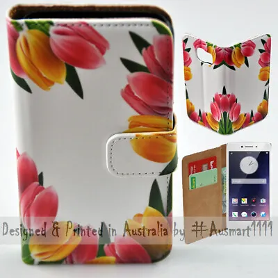 $13.98 • Buy For OPPO Series - Colourful Tulip Print Wallet Mobile Phone Case Cover
