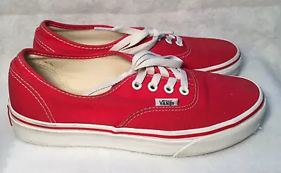 Vans Women’s 7.5 / Men's 6 Red Classic Skateboard Shoes Sneakers • £24