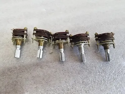 NEW 5x Vintage Stacked Rotary Switch 6  Positions? UNTESTED • $15