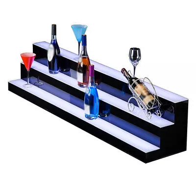 24''-60'' Acrylic LED Lighted Bar Shelf Liquor Bottle Display Stand Wine Racks • $263.49