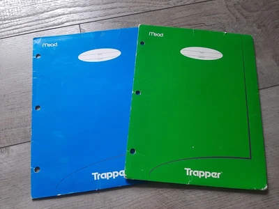 $12.90 • Buy 2 Vtg Trapper Keeper Portfolio Folders Green Blue