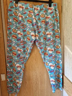 £5 • Buy Cartoon Writing Leggings Size XXXXL