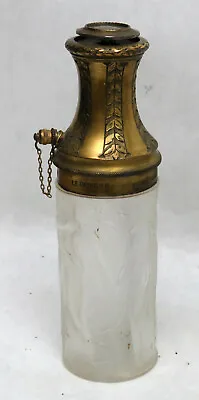 Wonderful Rare R. Lalique 1910 Frosted Crystal Atomizer Perfume 6 1/4  Flask • $2900