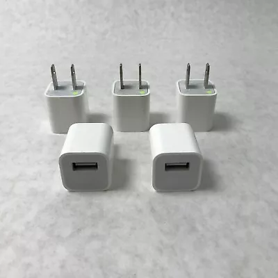 (Lot Of 5) Genuine Apple Power Adapter Standard Outlet To USB 240V 60Hz 1A A1265 • $27.30