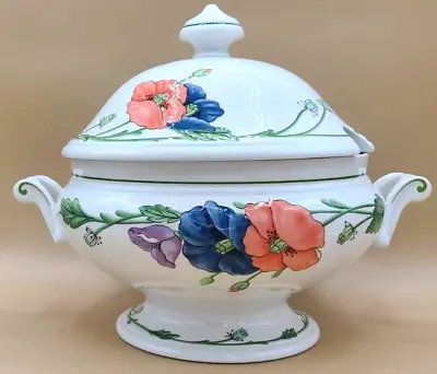 NEW Villeroy & Boch Amapola Tureen ~10 W 8.5 H Poppies W.Germany • $75