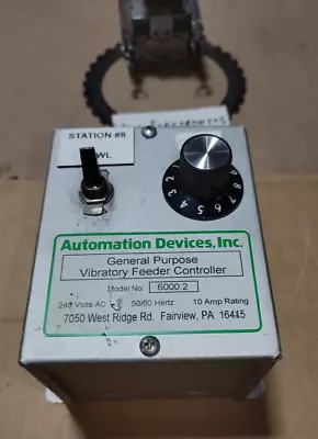 Automation Devices 6000.2 Vibratory Feeder Controller 10 Amp Max =Use • $70