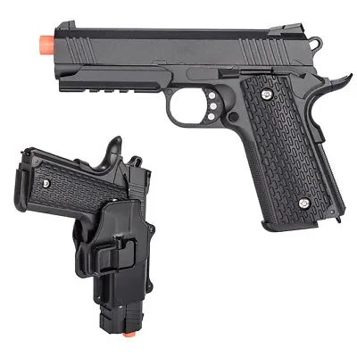 FULL SIZE METAL SPRING M1911 AIRSOFT PISTOL HAND GUN W/ HIP HOLSTER 6mm BB • $19.95