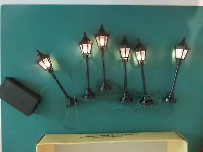 Christmas Tree Village Lighting Lamp Posts Batteries Included Miniature Lights • $8.95