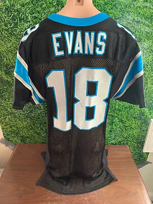 1997 Carolina Panthers #18 Evans Game Worn Jersey Nike Black Size 44L • $300