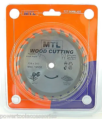 £16.99 • Buy MTL 136mm TCT Circular Saw Blade, Thin Kerf For Cordless Dewalt DW936 & DW935
