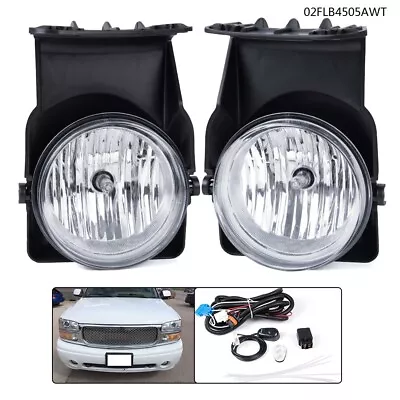 Left And Right Clear Lens Fog Lights Fit For 03-07 GMC Sierra 1500 2500 3500 • $26.39