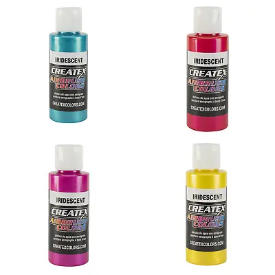 Createx Iridescent Acrylic Airbrush Colours 60mL/2oz Bottles (Full Range) • £10.89