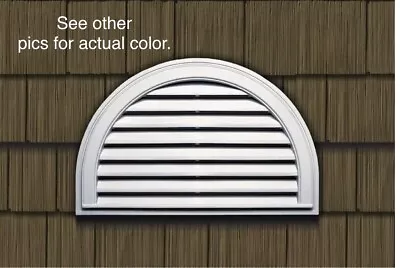 Ivory Gable Vent Half-Round 34”x22” Vinyl J-Block Accessory New Premium Trim #73 • $84.99