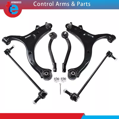 6pc Suspension Kit Front Control Arm Sway Bar Tierod For 07-12 Hyundai Santa Fe • $101