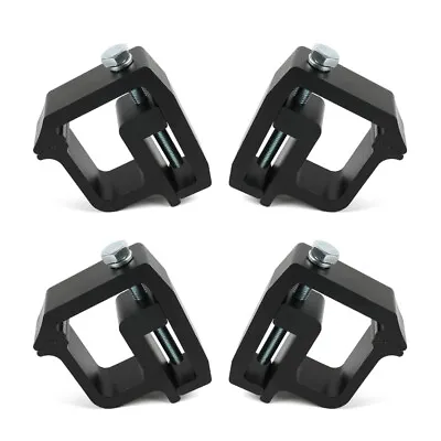 Set Of 4 Truck Cap Camper Shell Canopy Mounting Clamps Heavy Duty Aluminum Black • $33.49