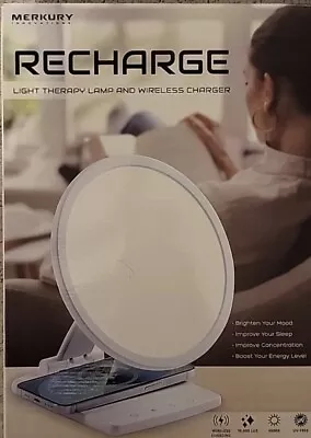 Merkury Innovations Recharge Light Therapy Lamp With Wireless Charger UV Free • $18