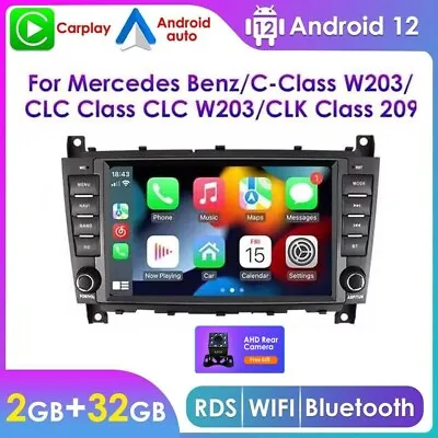 For Mercedes Benz W203 C200 C230 C280 Android12 Radio GPS Car Stereo CarPlay+AHD • $155