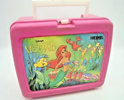 Vintage Disney The Little Mermaid 90’s Pink Plastic Lunch Box No Thermos USA • $12.99