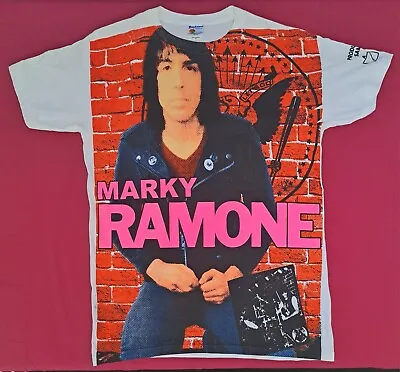 Marky Ramones NEW White Shirt Size Medium AOP Punk Band RARE Production Sample • $75