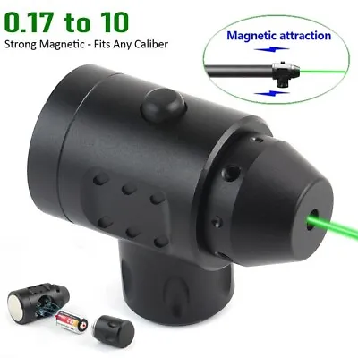 Magnetic Bore Sight Green Laser BoreSighter Kit For Any Caliber Rifle Handguus • $36.96