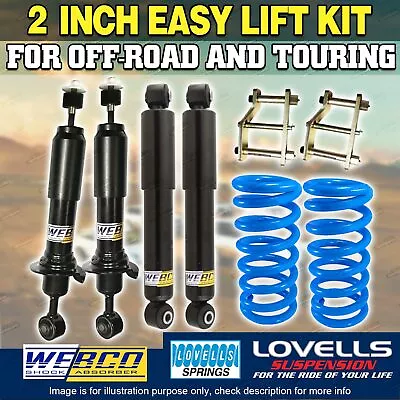 2 Inch 50mm Suspension Lift Kit Webco Shocks Lovells Coil For Nissan Navara D40 • $650