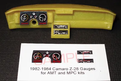 1982 1983 1984 CAMARO Z-28 GAUGE FACES For 1/25 Scale AMT And MPC Kits—PLS READ • $2.99