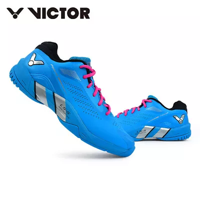 Victor Badminton Shoes Unisex Blue Racquet Racket Indoor Shoes NWT P9500 F • $155.61