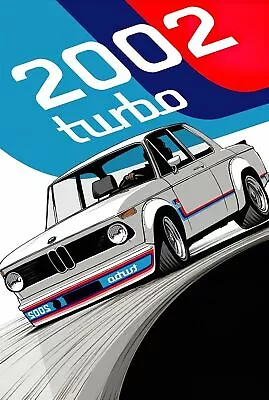 Bmw Motorsport 2002 Vintage Art Reproduced Poster Homeoffice Huge A1 33x23 Inch • £14.02