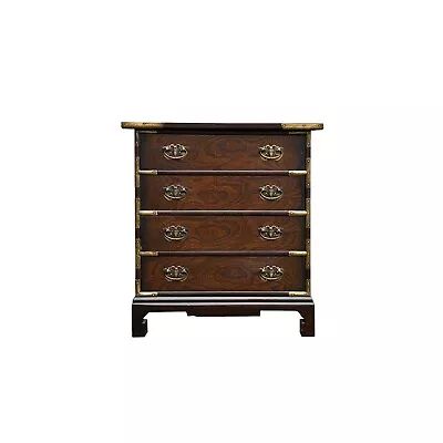 Vintage Small Butterflies Hardware Oriental 4 Drawers End Table Cabinet Ws3604 • $552.50