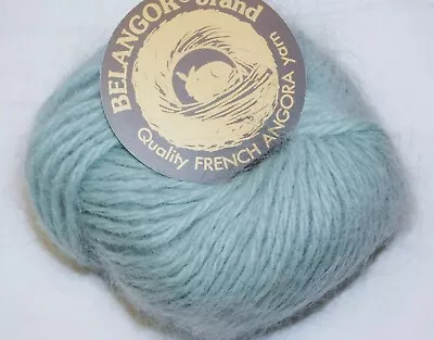 Pale BlueGreen PRAIRIE Galler BELANGOR 100% ANGORA Rabbit Fur X-SOFT Luxury Yarn • $13.99