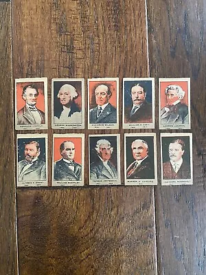 1921 W-563 Presidential Strip Ten Card Set Lincoln Washington Grant • $11.50