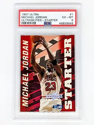 1997-98 Fleer Ultra Ultrabilities-Starter #1 Michael Jordan PSA 6 Chicago Bulls • $24.99