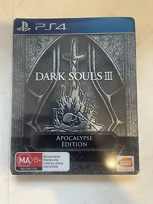 Dark Souls III Apocalypse PS4 Steelbook With Soundtrack Great Disc Condition • $55