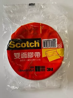 2 Pcs 3M Scotch Double Sided Tape (6 /18 / 24mm)x15yd Or Clear Tape 24mmx40yd • $4