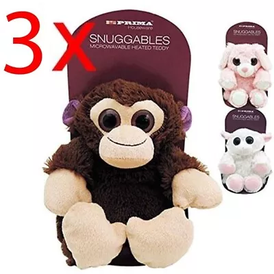 New Set Of 3 Cozy Plush Soft Toy Microwavable Heated Teddy Bear Kids Toy Play • £11.49