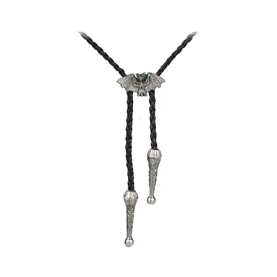 R223 Bat Pewter On A Bolo Necklace Western Cowboy Necktie Tie • £13.98