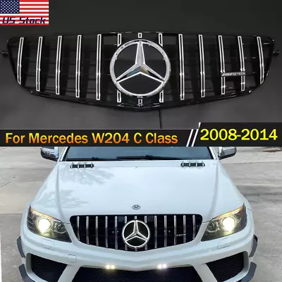 GTR Front Bumper Grille LED Star For Mercedes Benz W204 C250 C300 2008-14 Grill  • $70.74